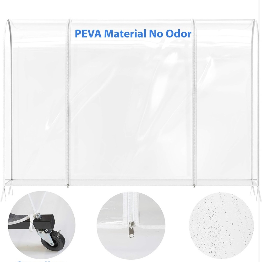 Clear Garment Bag with Wheels - Picture 4 of 8